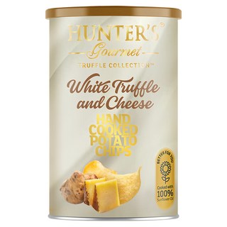 HUNTER'S gourmet 亨特 手工洋芋片 白松露&起司味 150g 100%葵花油烹調, 1罐