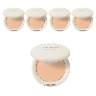 MACQUEEN NEWYORK 遮瑕粉餅, 極細顆粒輕薄服貼, 內置粉撲和鏡子, 去除油分不緊繃, Light Beige, 5個