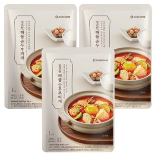 OURHOME 愛味弘 香辣海鮮嫩豆腐鍋調理包, 400g, 3包
