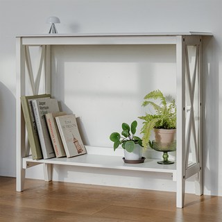 에카드 미니 원목 콘솔 테이블, 화이트