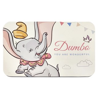 收納王妃 軟式珪藻土地墊, 繽紛小飛象, 1個