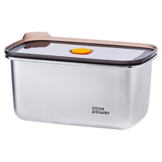 cook power 鍋寶 微氧系列可微波316不鏽鋼保鮮盒 1.3L, 1個, 不鏽鋼色