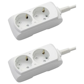 거성산업 접지형 2구 멀티탭 10A + 안전커버 2p, 단일색상(멀티탭), 랜덤발송(안전커버), 2세트, 4.5m