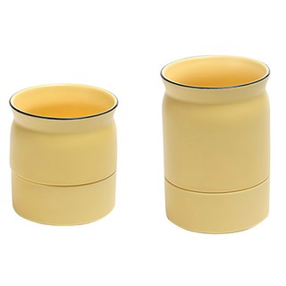 Dailylike 餐具瀝水桶 2入, 奶油黃, 1組