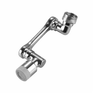 E.dot 1080度旋轉可調節水龍頭延伸器 銀色, 9 x 4 x 3.3 x 4.5cm, 1個