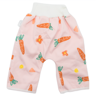 OhBabyLying 兒童款高腰防水隔尿褲 4-8歲兒童適用 多款可選, L, 胡蘿蔔, 1件