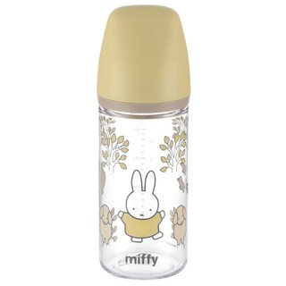 Richell 利其爾 Miffy米飛 寬口奶瓶 240mL, 3-18個月, 一體型奶嘴, 1個