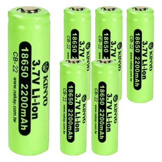 Kinyo 18650鋰電池3.7v, 1個, 6個, CB-22