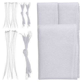 추락방지 난간 계단 그물 안전 보호망, 3개, 화이트