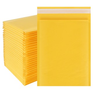 코멧 충격방지 뽁뽁이 캡 안전봉투 노랑, 30개