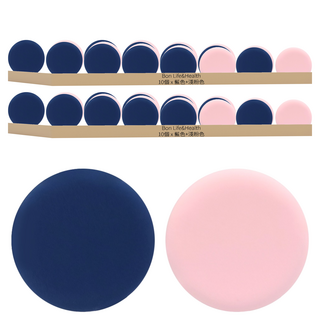 Bon Life&Health 空氣氣墊粉撲 體積小 貼合臉部輪廓, 藍色+淺粉色, 20個