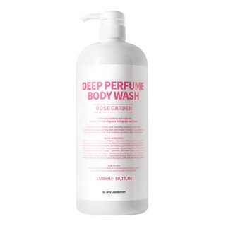 W.SKIN LABORATORY 深層香氛沐浴露 玫瑰花園香, 1500ml, 1瓶