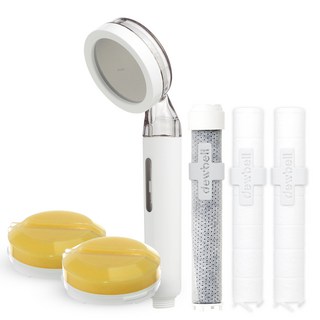 듀벨 와이즈아이 비타민 샤워기 + 레몬향 필터 2p + 세디필터 2p + 카본필터 세트, 1개, 화이트