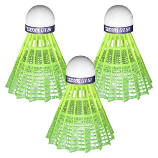 SUCCESS 成功 耐用羽球 比賽級尼龍材質 通過EN-71安檢, 黃色, 3個裝, 1組