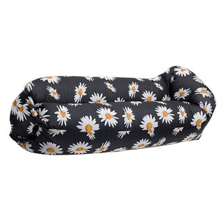 戶外充氣沙發 枕頭款, 黑色雛菊