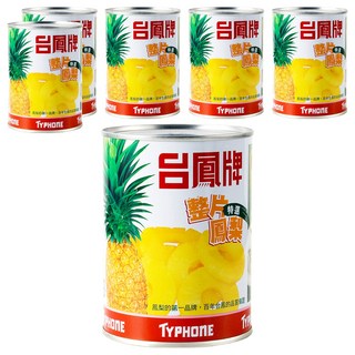 台鳳 整片鳳梨 罐頭, 565g, 6罐