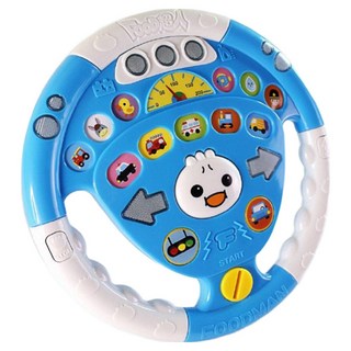 FOOD超人 汽車遊戲方向盤 全景體驗擬真的駕駛 增加親子互動 有聲音, 藍色, 1個