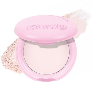 Code Glokolor 吸油粉紅霧面打亮粉餅 8g, 1盒, 粉色