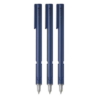 Sun-Star topull B 前按壓原子筆 0.5mm 黑色墨水, 夜霧藍, 3支