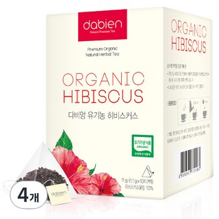 다비앙 유기농 히비스커스차 침출차 티백, 1.1g, 10개입, 4개