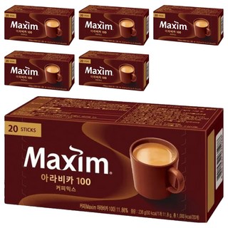 Maxim 麥心 阿拉比卡三合一咖啡 11.8g*20條 香醇濃郁 方便攜帶 隨時享受美味咖啡, 6盒