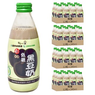 Loton 羅董 特濃低糖黑豆奶, 245ml, 48瓶