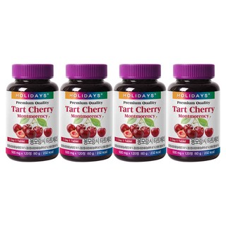 HOLIDAYS 蒙特羅西酸櫻桃萃取錠, 120顆, 4罐