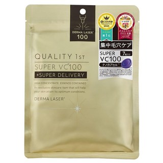 DERMA LASER Quality First 皇后面膜 VC100修護 金色, 7片, 1袋