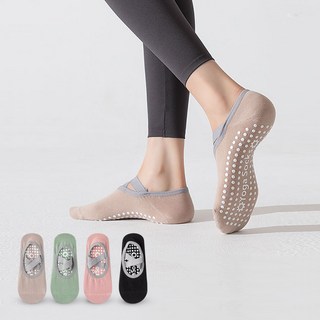 LONGRUN HABIT 防滑皮拉提斯瑜珈襪4件組