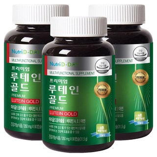 뉴트리디데이 프리미엄 루테인 골드 350mg, 90정, 3개