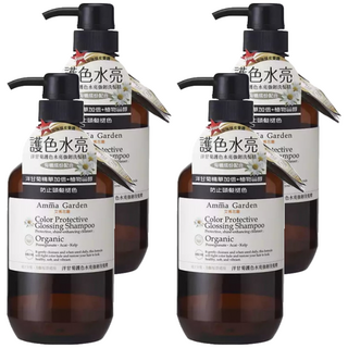 Amma Garden 艾瑪花園 洋甘菊護色水亮強韌洗髮精, 染燙髮質適用, 鎖住亮麗髮色, 減少斷髮, 深層保濕, 750ml, 4瓶
