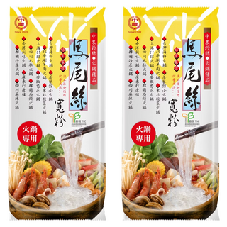 中農 馬尾絲寬粉 寬、薄、透、軟、Q 軟嫩帶Q脆 久煮不爛 全素 清真HALAL認證, 200g, 2包