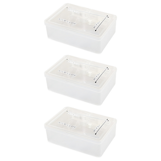 和泉化成 IZUMI 掀蓋收納盒, 透明, 3個