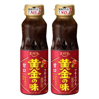 Ebara 荏原 黃金烤肉醬 甘口 日本進口 果實酸味蜂蜜甜味 炒/醃/沾皆適用, 210g, 2瓶