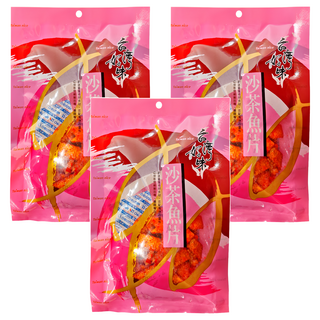 長松食品 台灣好味 沙茶魚片, 100g, 3包
