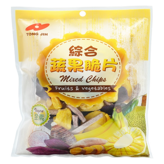 TONG JIH 統記食品 綜合蔬果脆片 素食, 170g, 1包