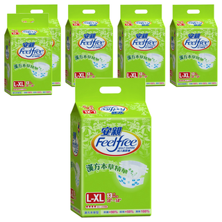 安親 FeelFree 漢方草本成人紙尿褲 13片, L~XL(腰圍38~58吋), 6包