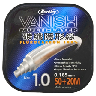 Berkley 貝克力 BERKLEY VANISH 專業碳纖隱形線 卡夢線/碳纖線, VNP1.0-15 Vanish, 1個