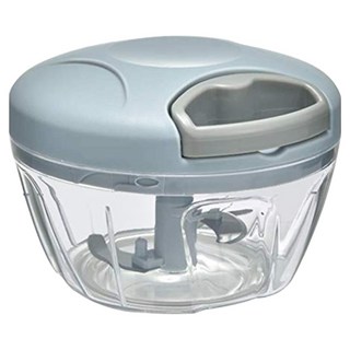 FANCY LIFE 廚房手拉切碎器 三刀頭 藍色, 1個, 12.5 x 8.5cm