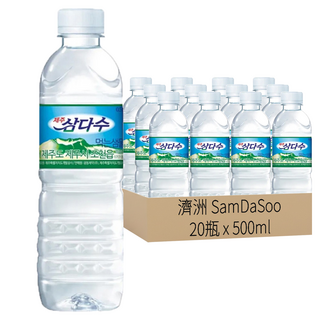 JEJU SamDaSoo 濟州三多水 火山岩盤礦泉水 20瓶, 500ml