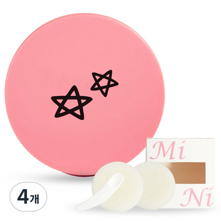 셀프천사 미니 DIY 비비 쿠션 케이스 5g, 핑크 별, 4개