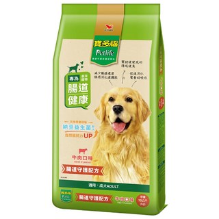 Petlife 寶多福 成犬專用 美食犬餐 乾飼料 幫助消化 毛髮亮麗, 牛肉, 15kg, 1袋