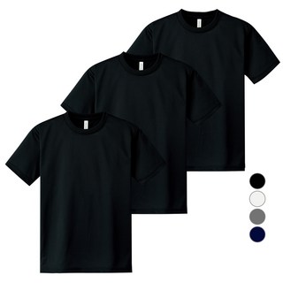 티팜 남녀공용 냉감 통기성 기능성 드라이쿨 라운드 반팔티셔츠 3p