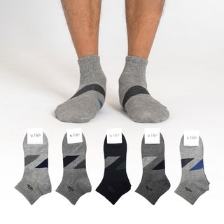 에이원패션 남성용 실속형 패션 캐주얼 초미니 양말 5종 세트 B134