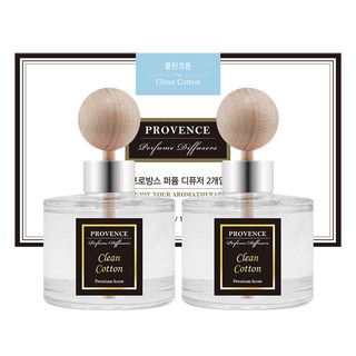 더허브샵 프로방스 퍼퓸 차량용 디퓨저 120ml, 클린코튼, 2개