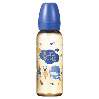 KU.KU Duckbill 酷咕鴨 星燦PPSU標準奶瓶，美國PPSU原料，耐摔耐高溫, 藍色, 240ml, 1個