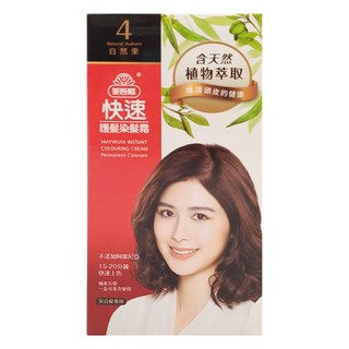美吾髮 快速護髮染髮霜, 4 自然栗, 1盒