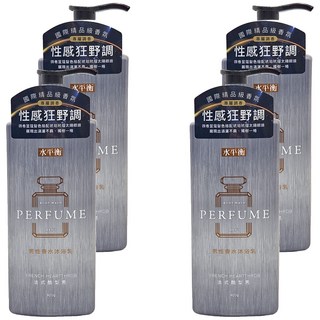 水平衡 香水沐浴乳 法式酷型男 性感狂野調, 4瓶, 900g