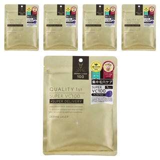 DERMA LASER Quality First 皇后面膜 VC100修護 金色, 7片, 5袋