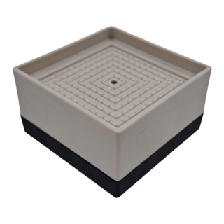 家具防滑墊高塊，樹脂纖維塑料材質，TPU軟膠，灰色/棕色/杏色, 8 x 8 x 4.7cm, 1組